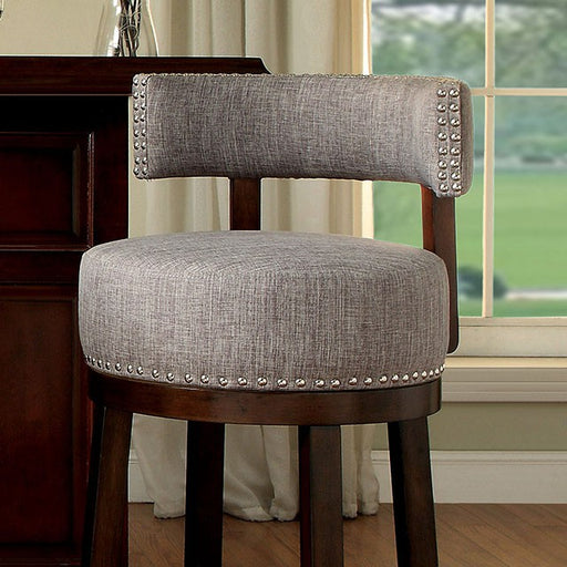 LYNSEY Dark Oak/Light Gray 24" Bar Stool - Premium Barstool from FOA East - Just $349.05! Shop now at Furniture Wholesale Plus  We are the best furniture store in Nashville, Hendersonville, Goodlettsville, Madison, Antioch, Mount Juliet, Lebanon, Gallatin, Springfield, Murfreesboro, Franklin, Brentwood