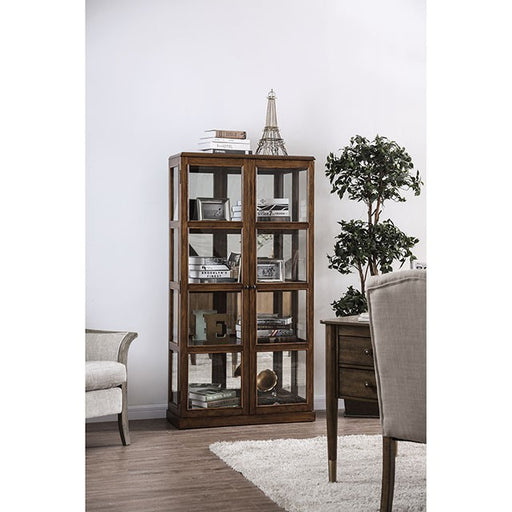 Vilas Oak Curio Cabinet - Premium Curio from FOA East - Just $544.05! Shop now at Furniture Wholesale Plus  We are the best furniture store in Nashville, Hendersonville, Goodlettsville, Madison, Antioch, Mount Juliet, Lebanon, Gallatin, Springfield, Murfreesboro, Franklin, Brentwood