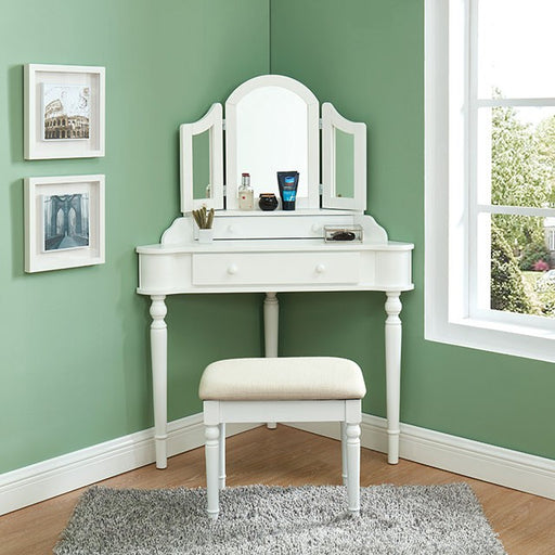 Kasey White Vanity w/ Stool - Premium Vanity from FOA East - Just $366.60! Shop now at Furniture Wholesale Plus  We are the best furniture store in Nashville, Hendersonville, Goodlettsville, Madison, Antioch, Mount Juliet, Lebanon, Gallatin, Springfield, Murfreesboro, Franklin, Brentwood