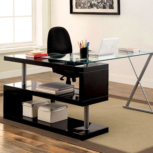 BRONWEN Black Desk - Premium Desk from FOA East - Just $661.05! Shop now at Furniture Wholesale Plus  We are the best furniture store in Nashville, Hendersonville, Goodlettsville, Madison, Antioch, Mount Juliet, Lebanon, Gallatin, Springfield, Murfreesboro, Franklin, Brentwood