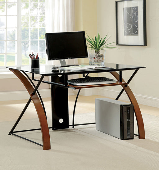 Baden Oak/Black Accent Desk - Premium Desk from FOA East - Just $251.55! Shop now at Furniture Wholesale Plus  We are the best furniture store in Nashville, Hendersonville, Goodlettsville, Madison, Antioch, Mount Juliet, Lebanon, Gallatin, Springfield, Murfreesboro, Franklin, Brentwood