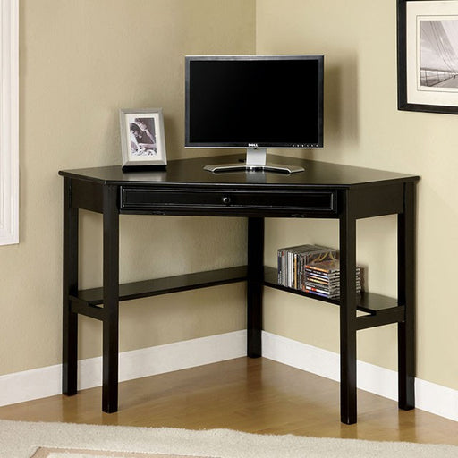 Porto Black Corner Desk - Premium Desk from FOA East - Just $251.55! Shop now at Furniture Wholesale Plus  We are the best furniture store in Nashville, Hendersonville, Goodlettsville, Madison, Antioch, Mount Juliet, Lebanon, Gallatin, Springfield, Murfreesboro, Franklin, Brentwood