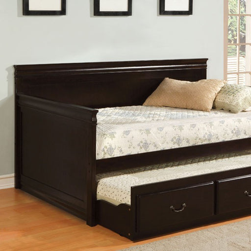 SAHARA Espresso Daybed w/ Twin Trundle, Espresso - Premium Daybed from FOA East - Just $700.05! Shop now at Furniture Wholesale Plus  We are the best furniture store in Nashville, Hendersonville, Goodlettsville, Madison, Antioch, Mount Juliet, Lebanon, Gallatin, Springfield, Murfreesboro, Franklin, Brentwood