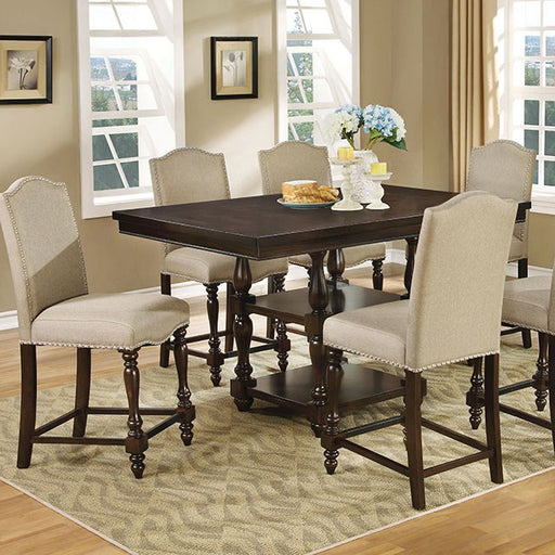 HURDSFIELD Antique Cherry Counter Ht. Table - Premium Dining Table from FOA East - Just $489.45! Shop now at Furniture Wholesale Plus  We are the best furniture store in Nashville, Hendersonville, Goodlettsville, Madison, Antioch, Mount Juliet, Lebanon, Gallatin, Springfield, Murfreesboro, Franklin, Brentwood