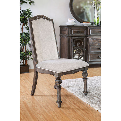 ARCADIA Rustic Natural Tone/ Ivory Side Chair (2/CTN) - Premium Dining Chair from FOA East - Just $487.50! Shop now at Furniture Wholesale Plus  We are the best furniture store in Nashville, Hendersonville, Goodlettsville, Madison, Antioch, Mount Juliet, Lebanon, Gallatin, Springfield, Murfreesboro, Franklin, Brentwood