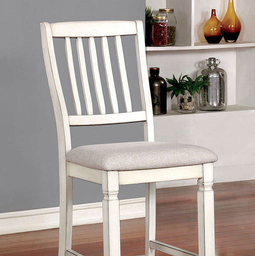 Kaliyah Antique White Counter Ht. Chair (2/CTN) - Premium Dining Chair from FOA East - Just $222.30! Shop now at Furniture Wholesale Plus  We are the best furniture store in Nashville, Hendersonville, Goodlettsville, Madison, Antioch, Mount Juliet, Lebanon, Gallatin, Springfield, Murfreesboro, Franklin, Brentwood