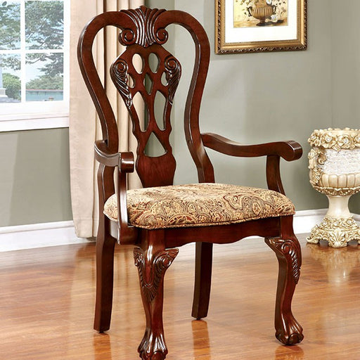 ELANA Brown Cherry Arm Chair (2/CTN) - Premium Dining Chair from FOA East - Just $409.50! Shop now at Furniture Wholesale Plus  We are the best furniture store in Nashville, Hendersonville, Goodlettsville, Madison, Antioch, Mount Juliet, Lebanon, Gallatin, Springfield, Murfreesboro, Franklin, Brentwood