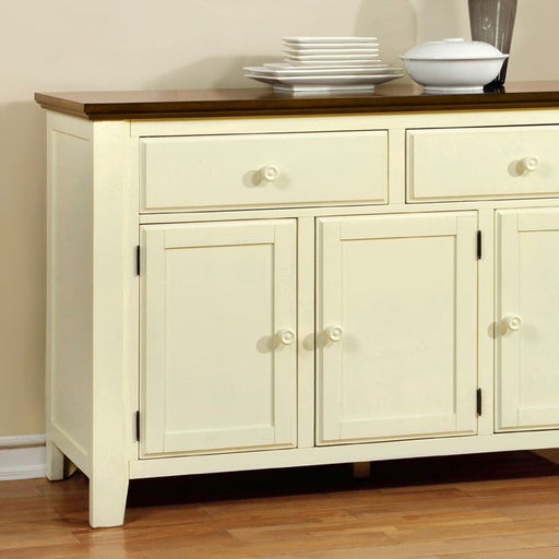 HARRISBURG Vintage White/Dark Oak Server - Premium Server from FOA East - Just $778.05! Shop now at Furniture Wholesale Plus  We are the best furniture store in Nashville, Hendersonville, Goodlettsville, Madison, Antioch, Mount Juliet, Lebanon, Gallatin, Springfield, Murfreesboro, Franklin, Brentwood