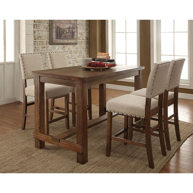 SANIA Rustic Oak Counter Ht. Chair (2/CTN) - Premium Dining Chair from FOA East - Just $273! Shop now at Furniture Wholesale Plus  We are the best furniture store in Nashville, Hendersonville, Goodlettsville, Madison, Antioch, Mount Juliet, Lebanon, Gallatin, Springfield, Murfreesboro, Franklin, Brentwood