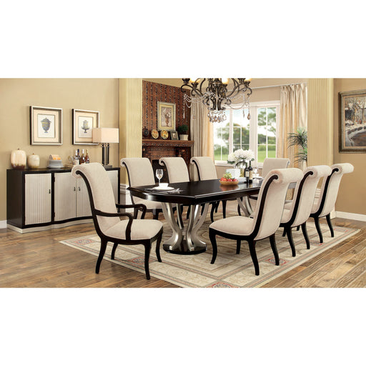 Ornette Espresso/Champagne Dining Table - Premium Dining Table from FOA East - Just $984.75! Shop now at Furniture Wholesale Plus  We are the best furniture store in Nashville, Hendersonville, Goodlettsville, Madison, Antioch, Mount Juliet, Lebanon, Gallatin, Springfield, Murfreesboro, Franklin, Brentwood