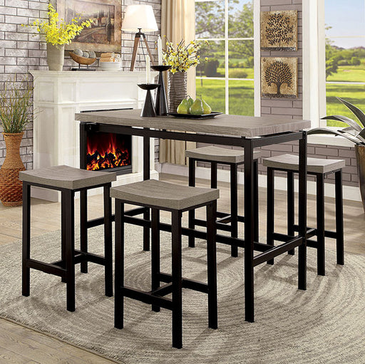 Vilvoorde 5 Pc. Counter Ht. Table Set - Premium Dining Table from FOA East - Just $290.55! Shop now at Furniture Wholesale Plus  We are the best furniture store in Nashville, Hendersonville, Goodlettsville, Madison, Antioch, Mount Juliet, Lebanon, Gallatin, Springfield, Murfreesboro, Franklin, Brentwood