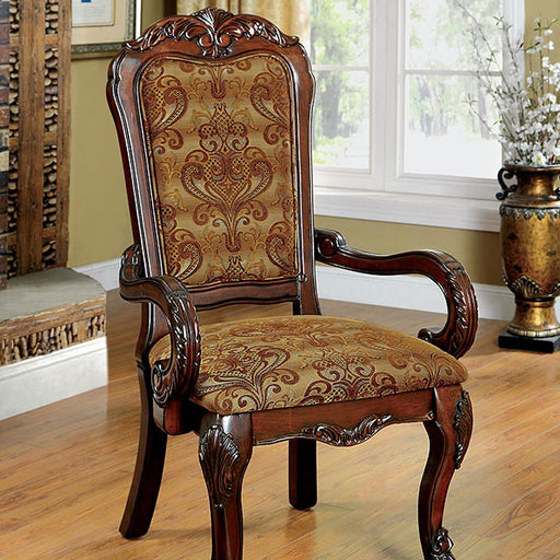 MEDIEVE Cherry Arm Chair, Cherry (2/CTN) - Premium Dining Chair from FOA East - Just $791.70! Shop now at Furniture Wholesale Plus  We are the best furniture store in Nashville, Hendersonville, Goodlettsville, Madison, Antioch, Mount Juliet, Lebanon, Gallatin, Springfield, Murfreesboro, Franklin, Brentwood