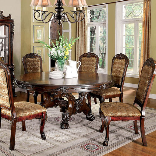 MEDIEVE Cherry Round Dining Table - Premium Dining Table from FOA East - Just $1825.20! Shop now at Furniture Wholesale Plus  We are the best furniture store in Nashville, Hendersonville, Goodlettsville, Madison, Antioch, Mount Juliet, Lebanon, Gallatin, Springfield, Murfreesboro, Franklin, Brentwood