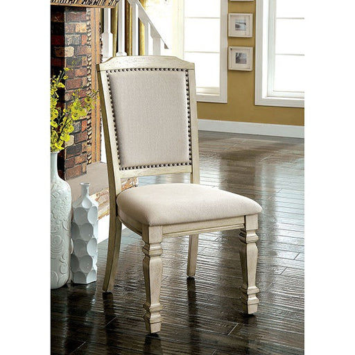 HOLCROFT Antique White/Ivory Side Chair (2/CTN) - Premium Dining Chair from FOA East - Just $253.50! Shop now at Furniture Wholesale Plus  We are the best furniture store in Nashville, Hendersonville, Goodlettsville, Madison, Antioch, Mount Juliet, Lebanon, Gallatin, Springfield, Murfreesboro, Franklin, Brentwood