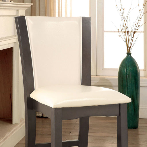 MANHATTAN III Gray/White Counter Ht. Chair - Premium Dining Chair from FOA East - Just $234! Shop now at Furniture Wholesale Plus  We are the best furniture store in Nashville, Hendersonville, Goodlettsville, Madison, Antioch, Mount Juliet, Lebanon, Gallatin, Springfield, Murfreesboro, Franklin, Brentwood