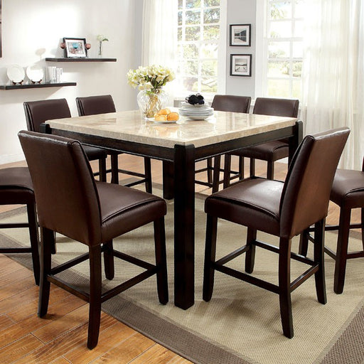 GLADSTONE II Dark Walnut/Ivory Counter Ht. Table - Premium Dining Table from FOA East - Just $661.05! Shop now at Furniture Wholesale Plus  We are the best furniture store in Nashville, Hendersonville, Goodlettsville, Madison, Antioch, Mount Juliet, Lebanon, Gallatin, Springfield, Murfreesboro, Franklin, Brentwood