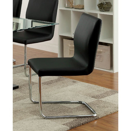 LODIA I Black/Silver Side Chair - Premium Dining Chair from FOA East - Just $331.50! Shop now at Furniture Wholesale Plus  We are the best furniture store in Nashville, Hendersonville, Goodlettsville, Madison, Antioch, Mount Juliet, Lebanon, Gallatin, Springfield, Murfreesboro, Franklin, Brentwood