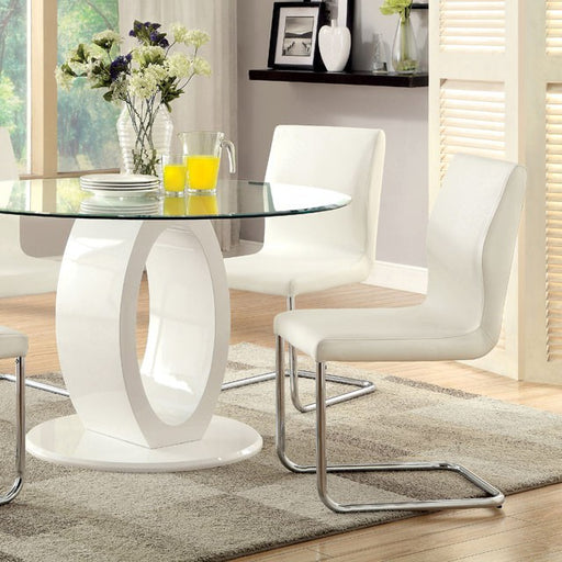 LODIA I White Round Table - Premium Dining Table from FOA East - Just $544.05! Shop now at Furniture Wholesale Plus  We are the best furniture store in Nashville, Hendersonville, Goodlettsville, Madison, Antioch, Mount Juliet, Lebanon, Gallatin, Springfield, Murfreesboro, Franklin, Brentwood