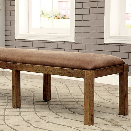 GIANNA Rustic Pine Fabric Bench - Premium Bench from FOA East - Just $351! Shop now at Furniture Wholesale Plus  We are the best furniture store in Nashville, Hendersonville, Goodlettsville, Madison, Antioch, Mount Juliet, Lebanon, Gallatin, Springfield, Murfreesboro, Franklin, Brentwood