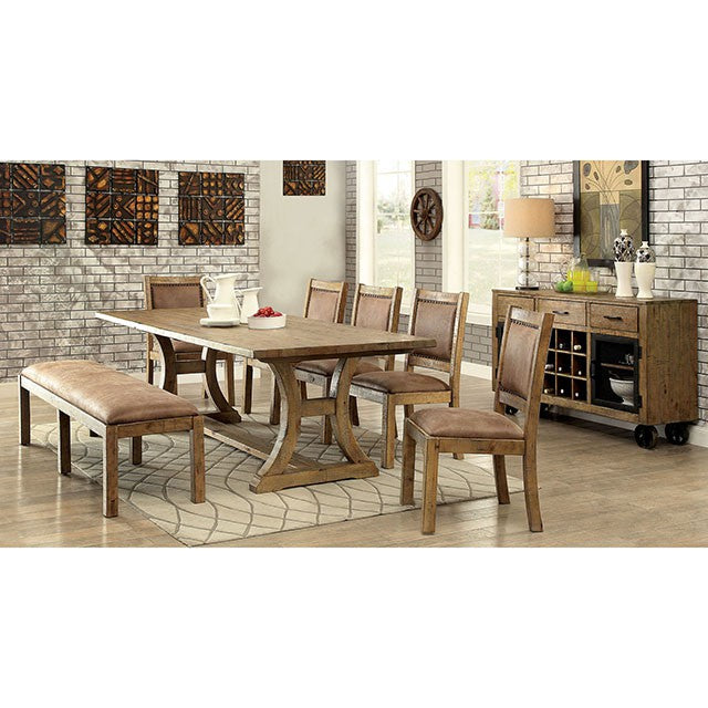 GIANNA Rustic Pine 96" Dining Table - Premium Dining Table from FOA East - Just $1129.05! Shop now at Furniture Wholesale Plus  We are the best furniture store in Nashville, Hendersonville, Goodlettsville, Madison, Antioch, Mount Juliet, Lebanon, Gallatin, Springfield, Murfreesboro, Franklin, Brentwood