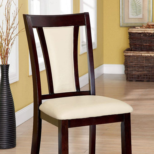 BRENT Dark Cherry/Ivory Side Chair (2/CTN) - Premium Dining Chair from FOA East - Just $214.50! Shop now at Furniture Wholesale Plus  We are the best furniture store in Nashville, Hendersonville, Goodlettsville, Madison, Antioch, Mount Juliet, Lebanon, Gallatin, Springfield, Murfreesboro, Franklin, Brentwood