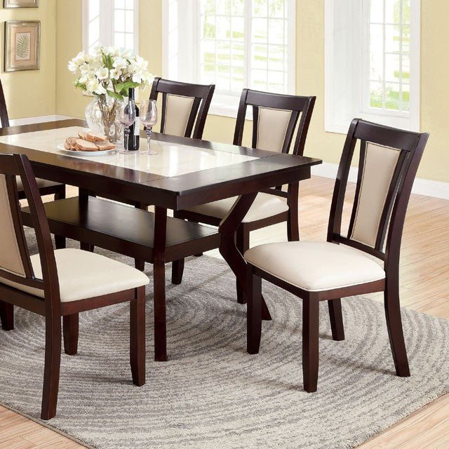 BRENT Dark Cherry/Ivory Dining Table - Premium Dining Table from FOA East - Just $388.05! Shop now at Furniture Wholesale Plus  We are the best furniture store in Nashville, Hendersonville, Goodlettsville, Madison, Antioch, Mount Juliet, Lebanon, Gallatin, Springfield, Murfreesboro, Franklin, Brentwood