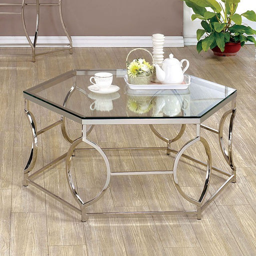 ZOLA Chrome Coffee Table - Premium Cocktail Table from FOA East - Just $349.05! Shop now at Furniture Wholesale Plus  We are the best furniture store in Nashville, Hendersonville, Goodlettsville, Madison, Antioch, Mount Juliet, Lebanon, Gallatin, Springfield, Murfreesboro, Franklin, Brentwood