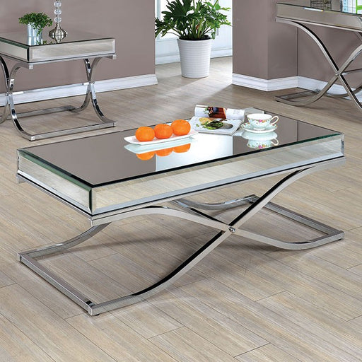 SUNDANCE Chrome Coffee Table, Chrome - Premium Cocktail Table from FOA East - Just $466.05! Shop now at Furniture Wholesale Plus  We are the best furniture store in Nashville, Hendersonville, Goodlettsville, Madison, Antioch, Mount Juliet, Lebanon, Gallatin, Springfield, Murfreesboro, Franklin, Brentwood