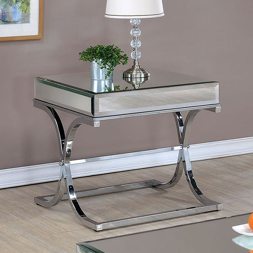 SUNDANCE Chrome End Table, Chrome - Premium End Table from FOA East - Just $310.05! Shop now at Furniture Wholesale Plus  We are the best furniture store in Nashville, Hendersonville, Goodlettsville, Madison, Antioch, Mount Juliet, Lebanon, Gallatin, Springfield, Murfreesboro, Franklin, Brentwood