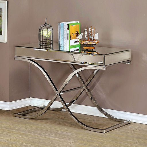 SUNDANCE Chrome Sofa Table, Chrome - Premium Sofa Table from FOA East - Just $466.05! Shop now at Furniture Wholesale Plus  We are the best furniture store in Nashville, Hendersonville, Goodlettsville, Madison, Antioch, Mount Juliet, Lebanon, Gallatin, Springfield, Murfreesboro, Franklin, Brentwood