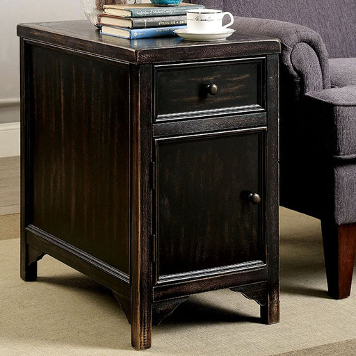 MEADOW Antique Black Side Table - Premium Accent Table from FOA East - Just $232.05! Shop now at Furniture Wholesale Plus  We are the best furniture store in Nashville, Hendersonville, Goodlettsville, Madison, Antioch, Mount Juliet, Lebanon, Gallatin, Springfield, Murfreesboro, Franklin, Brentwood