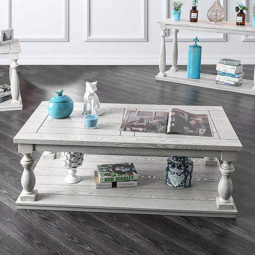 Arlington Antique White Coffee Table - Premium Cocktail Table from FOA East - Just $310.05! Shop now at Furniture Wholesale Plus  We are the best furniture store in Nashville, Hendersonville, Goodlettsville, Madison, Antioch, Mount Juliet, Lebanon, Gallatin, Springfield, Murfreesboro, Franklin, Brentwood