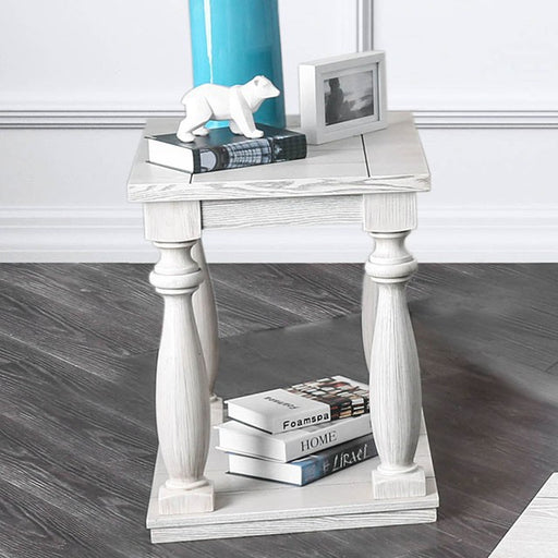 Arlington Antique White End Table - Premium End Table from FOA East - Just $212.55! Shop now at Furniture Wholesale Plus  We are the best furniture store in Nashville, Hendersonville, Goodlettsville, Madison, Antioch, Mount Juliet, Lebanon, Gallatin, Springfield, Murfreesboro, Franklin, Brentwood