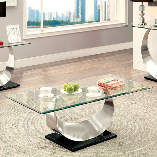 ORLA II Satin Plated/Black Coffee Table - Premium Cocktail Table from FOA East - Just $524.55! Shop now at Furniture Wholesale Plus  We are the best furniture store in Nashville, Hendersonville, Goodlettsville, Madison, Antioch, Mount Juliet, Lebanon, Gallatin, Springfield, Murfreesboro, Franklin, Brentwood