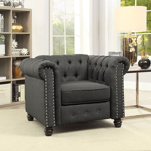 Winifred Gray Chair - Premium Chair from FOA East - Just $442.65! Shop now at Furniture Wholesale Plus  We are the best furniture store in Nashville, Hendersonville, Goodlettsville, Madison, Antioch, Mount Juliet, Lebanon, Gallatin, Springfield, Murfreesboro, Franklin, Brentwood