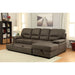 ALCESTER Brown Sectional w/ Sleeper, Ash Brown - Premium Sleeper from FOA East - Just $1558.05! Shop now at Furniture Wholesale Plus  We are the best furniture store in Nashville, Hendersonville, Goodlettsville, Madison, Antioch, Mount Juliet, Lebanon, Gallatin, Springfield, Murfreesboro, Franklin, Brentwood