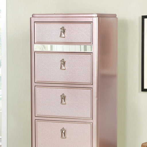 Ariston Rose Gold Swivel Chest - Premium Chest from FOA East - Just $583.05! Shop now at Furniture Wholesale Plus  We are the best furniture store in Nashville, Hendersonville, Goodlettsville, Madison, Antioch, Mount Juliet, Lebanon, Gallatin, Springfield, Murfreesboro, Franklin, Brentwood