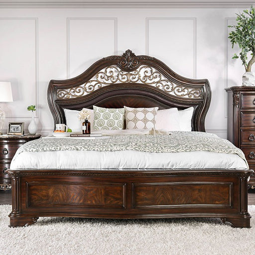 Menodora Brown Cherry Queen Bed - Premium Bed from FOA East - Just $1168.05! Shop now at Furniture Wholesale Plus  We are the best furniture store in Nashville, Hendersonville, Goodlettsville, Madison, Antioch, Mount Juliet, Lebanon, Gallatin, Springfield, Murfreesboro, Franklin, Brentwood