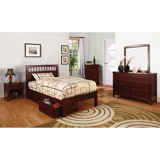 Carus Cherry Twin Bed - Premium Bed from FOA East - Just $232.05! Shop now at Furniture Wholesale Plus  We are the best furniture store in Nashville, Hendersonville, Goodlettsville, Madison, Antioch, Mount Juliet, Lebanon, Gallatin, Springfield, Murfreesboro, Franklin, Brentwood