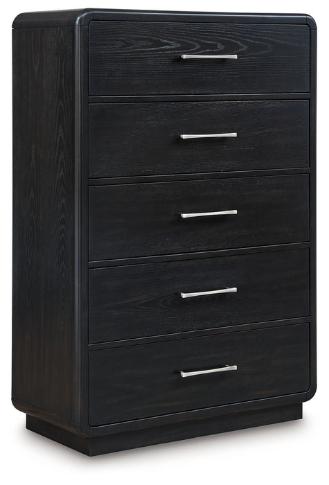 Rowanbeck - Five Drawer Chest - Black – Accent Chests by Signature Design by Ashley® at Furniture Wholesale Plus , Nashville furniture store