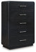 Rowanbeck - Five Drawer Chest - Black – Accent Chests by Signature Design by Ashley® at Furniture Wholesale Plus , Nashville furniture store