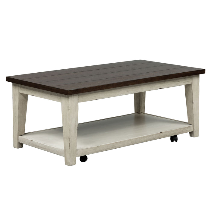 Arden Road - Rectangular Cocktail Table - Satin Cherry – Cocktail Tables by Liberty Furniture at Furniture Wholesale Plus , Nashville furniture store
