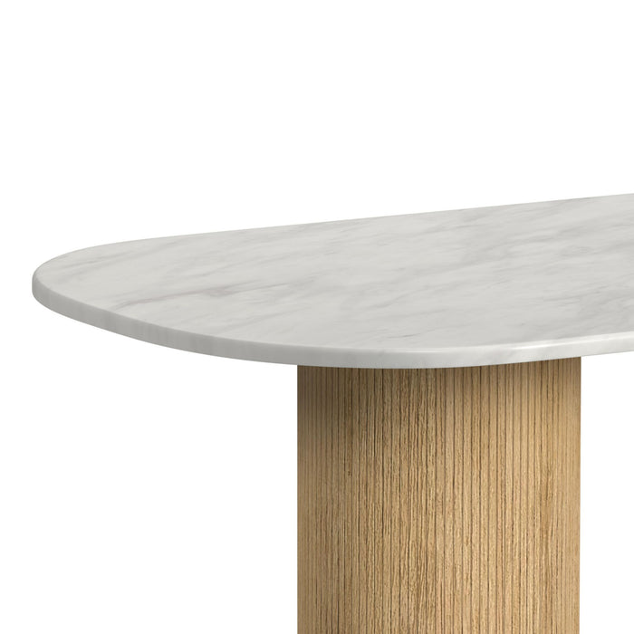 Sylvie - Oval Dining Table With Faux Marble Top – Dining Tables by Elements International at Furniture Wholesale Plus , Nashville furniture store