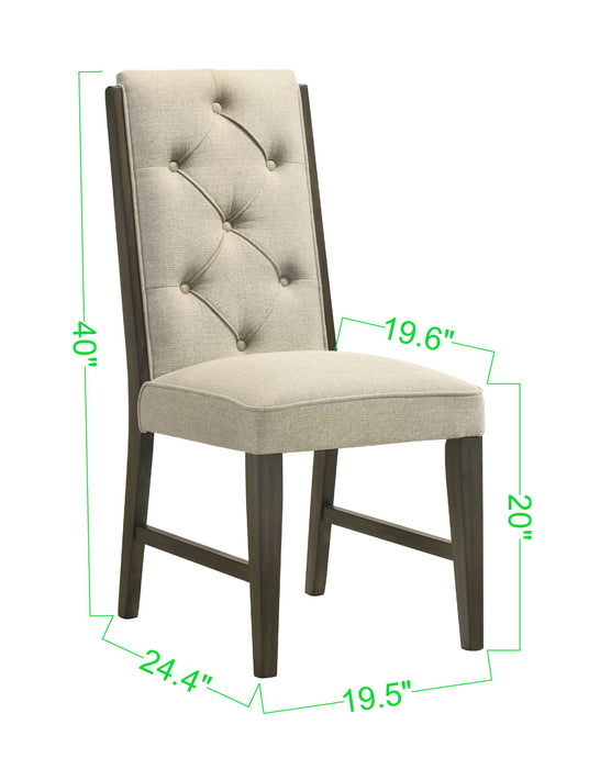 Herbert - Side Chair (Set of 2) - Espresso / Beige – Chair Sets by Crown Mark at Furniture Wholesale Plus , Nashville furniture store