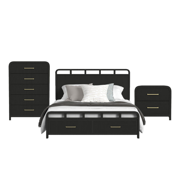 Ridgemont - Storage Bedroom Set – 3 Piece Bedroom Sets by Elements International at Furniture Wholesale Plus , Nashville furniture store