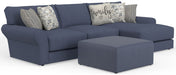Cape May - Sofa Chaise With Comfort Coil Seating, 41" Cocktail Ottoman And 5 Accent Pillows Included – 2 Piece Living Room Sets by Jackson at Furniture Wholesale Plus , Nashville furniture store