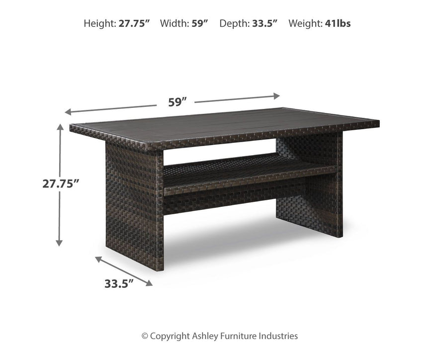 Easy Isle - RECT Multi-Use Table - Dark Brown / Beige – Dining Tables by Signature Design by Ashley® at Furniture Wholesale Plus , Nashville furniture store