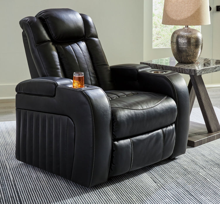 Caveman Den - Power Recliner/ Adj Headrest - Midnight – Reclining Chairs by Signature Design by Ashley® at Furniture Wholesale Plus , Nashville furniture store