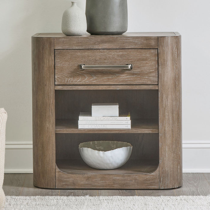 South Bend - Open Nightstand With Charging Station - Burnished Clay – Nightstands w/ Charging Stations by Liberty Furniture at Furniture Wholesale Plus , Nashville furniture store