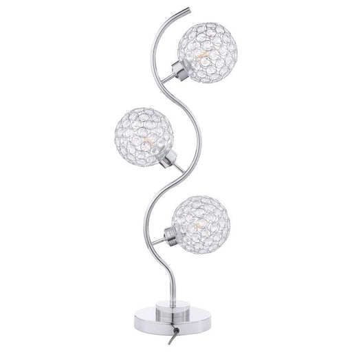 Amberley - 3-Light Curvy Metal Table Lamp Silver - Silver - Premium Table Lamps from Coaster Fine Furniture - Just $169! Shop now at Furniture Wholesale Plus  We are the best furniture store in Nashville, Hendersonville, Goodlettsville, Madison, Antioch, Mount Juliet, Lebanon, Gallatin, Springfield, Murfreesboro, Franklin, Brentwood
